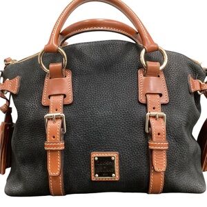 Dooney & Bourke Black and Brown Satchel